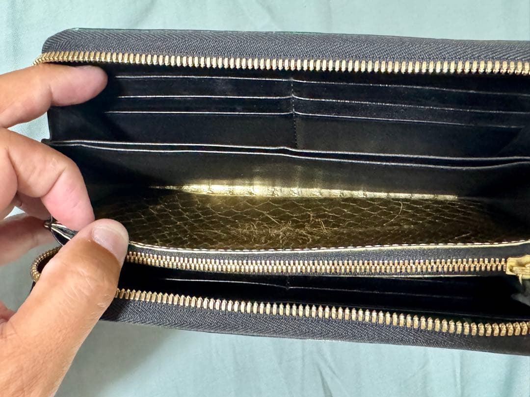 池田工芸　クロコダイル長財布