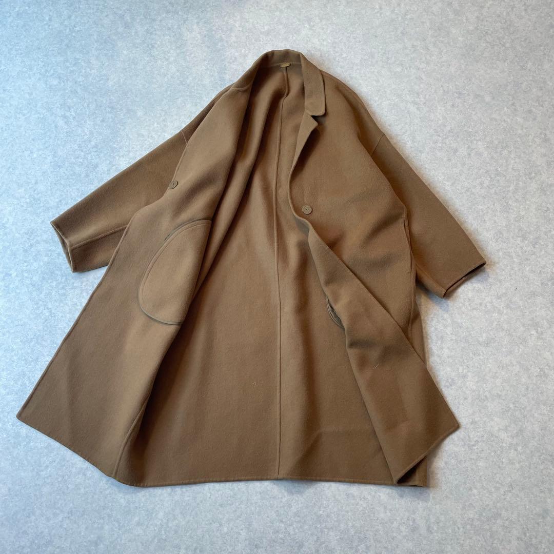 定価82500円 ドゥーズィエムクラス ウールアンゴラ リバーコート キャメル