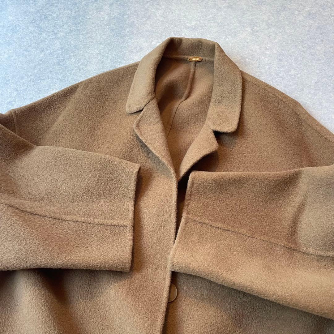 定価82500円 ドゥーズィエムクラス ウールアンゴラ リバーコート キャメル