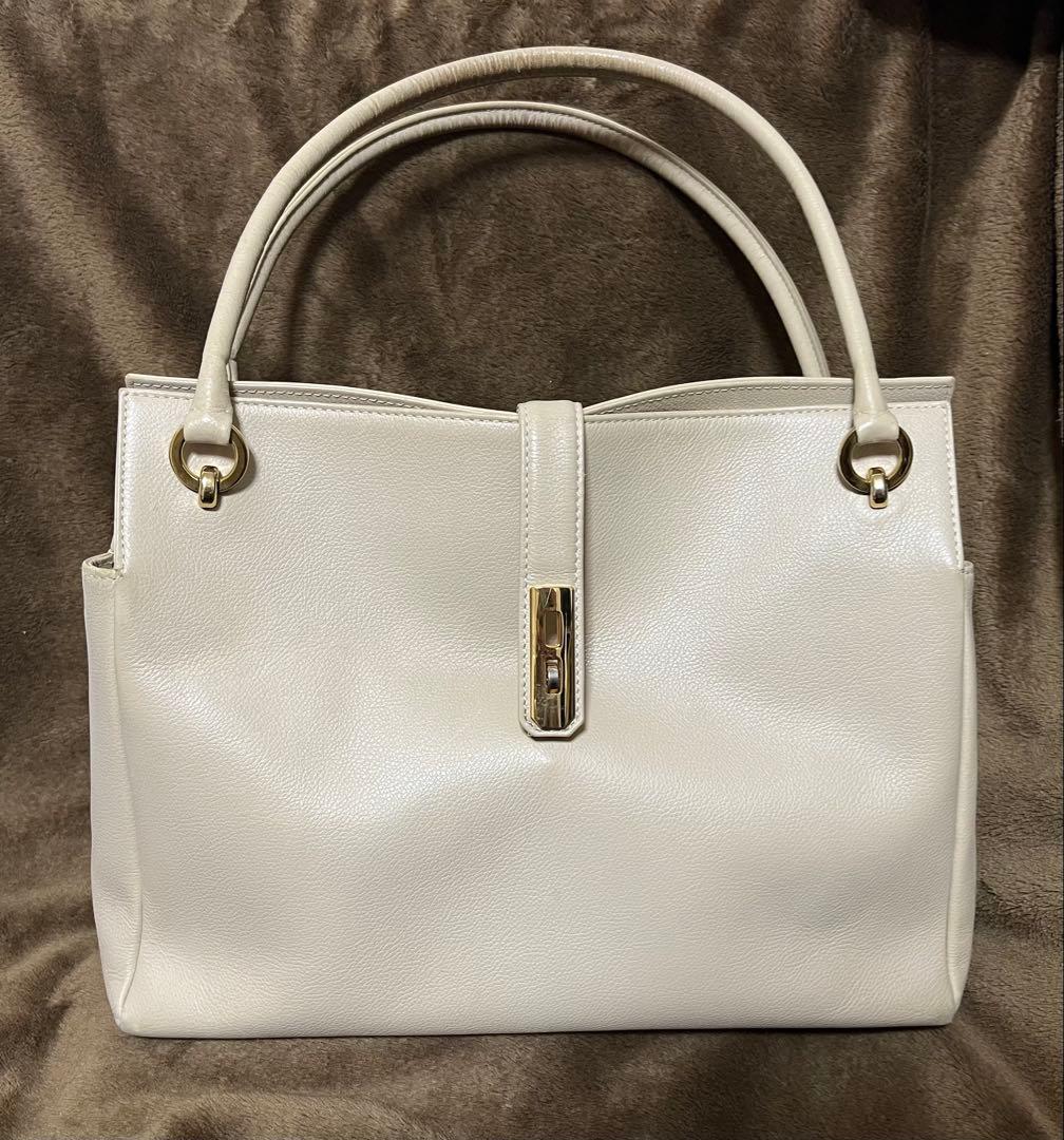 濱野皮革工藝　ディライトトート ミディアム トートバッグ アイボリー