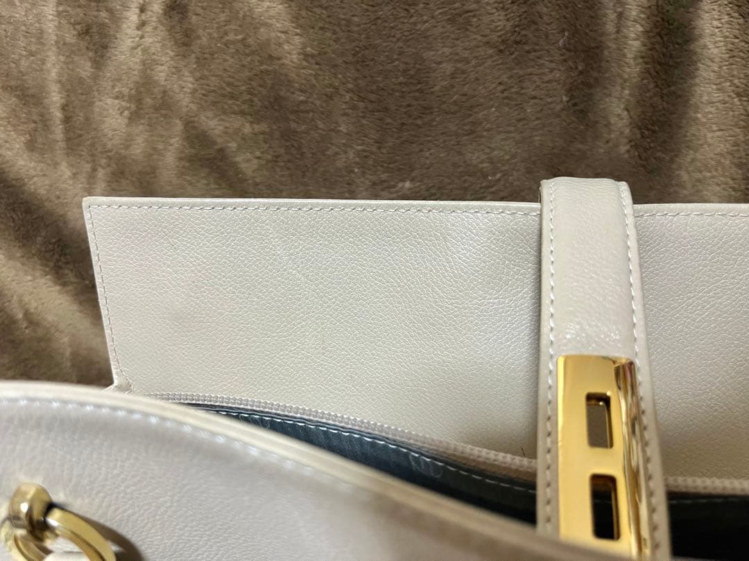 濱野皮革工藝　ディライトトート ミディアム トートバッグ アイボリー