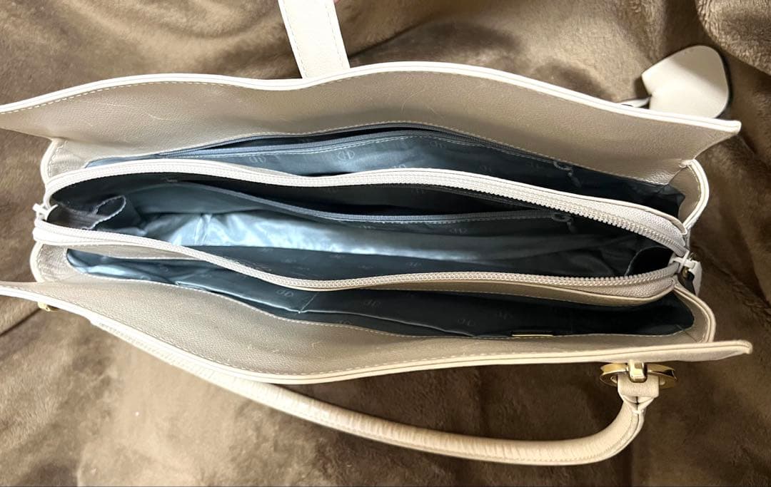 濱野皮革工藝　ディライトトート ミディアム トートバッグ アイボリー