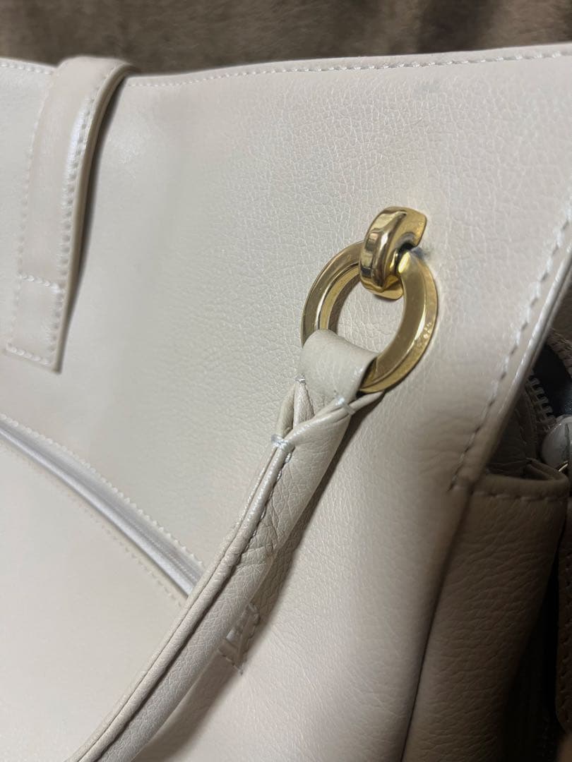 濱野皮革工藝　ディライトトート ミディアム トートバッグ アイボリー