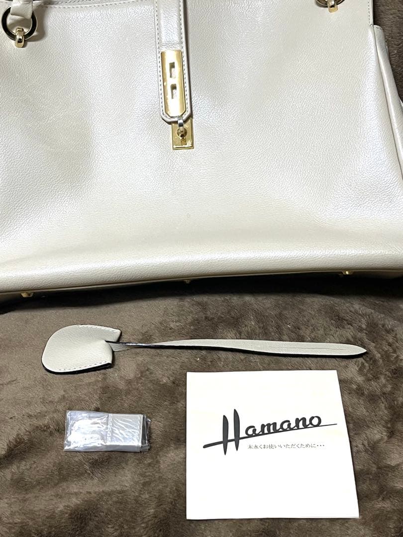 濱野皮革工藝　ディライトトート ミディアム トートバッグ アイボリー