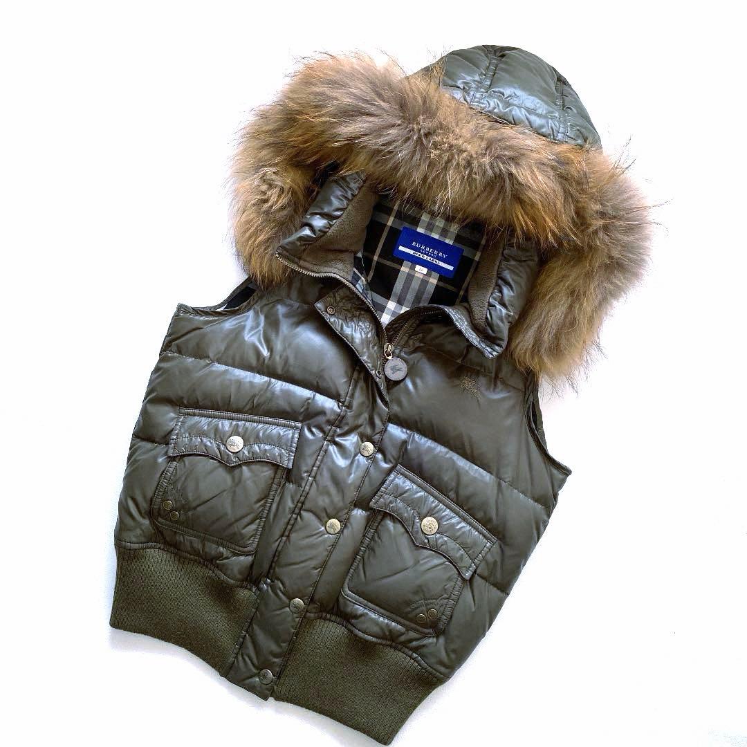 74.【美品】バーバリー★ブルーレーベル ダウンベスト 三陽商会 38