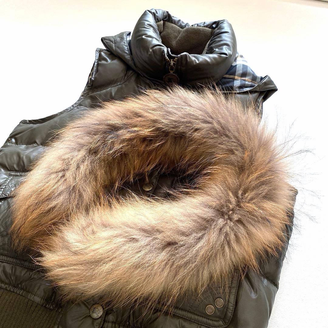 74.【美品】バーバリー★ブルーレーベル ダウンベスト 三陽商会 38