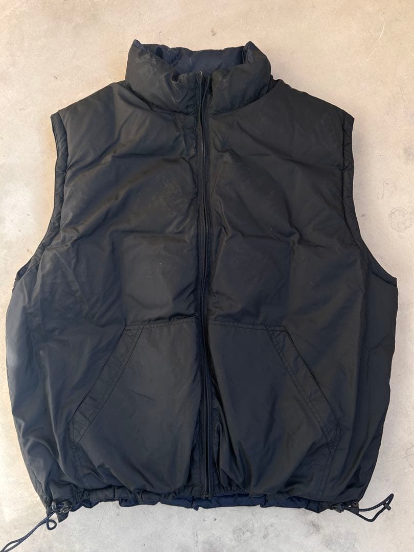 90s OLD GAP リバーシブルダウンベスト ドローコード　両A面