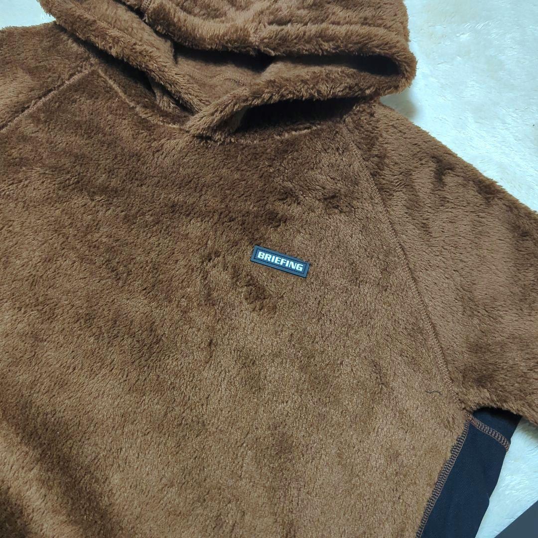 ブリーフィング　フリース　プルオーバー　フーディー　ブラウン M