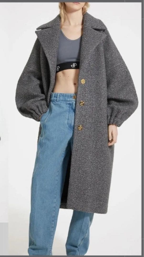 PATOU パトゥ　ブークレコクーン　ロングコート　34