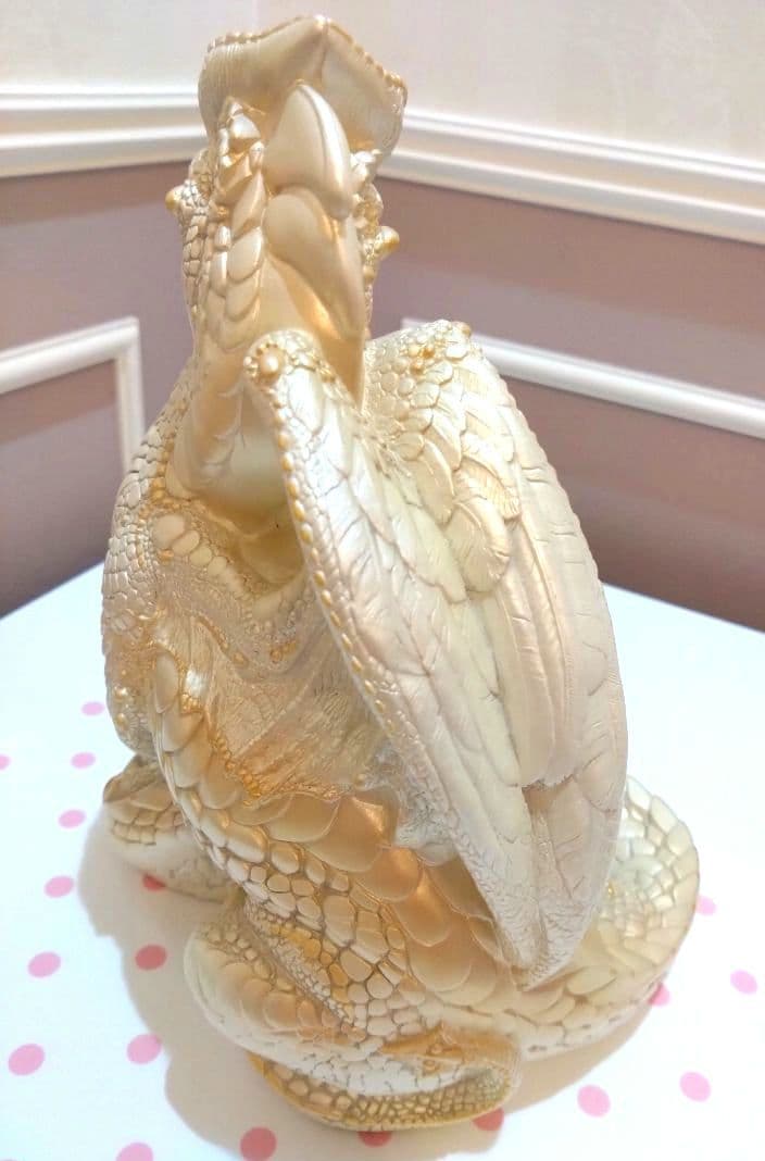 美品「Windstone Editions」ホワイトドラゴン☆オブジェ置物☆竜