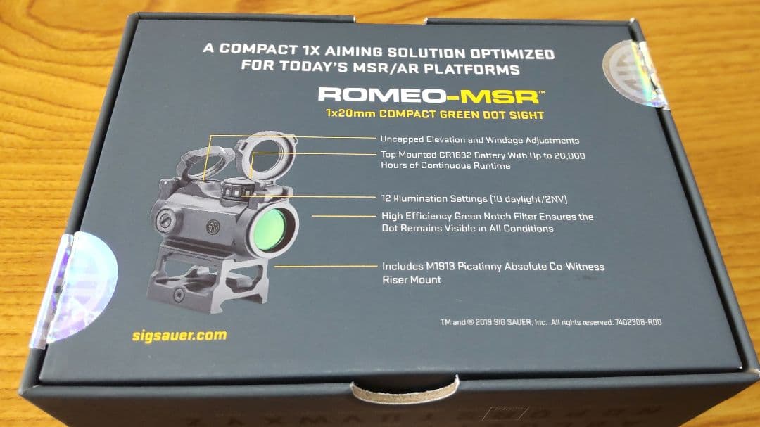 SIG SAUER Romeo-MSR グリーン色 ドットサイト