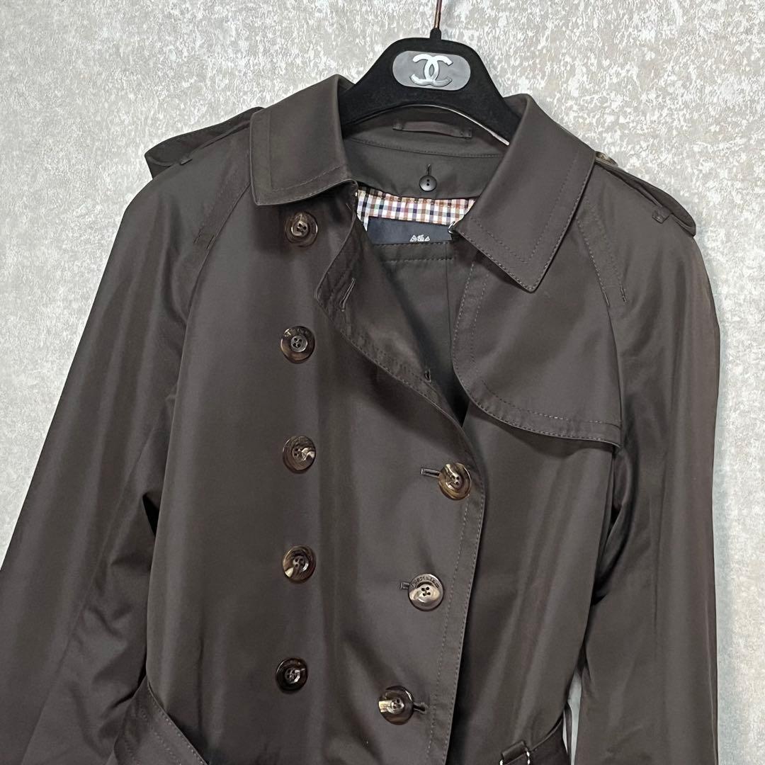 美品 アクアスキュータム 大草直子　ライナー付きトレンチコート