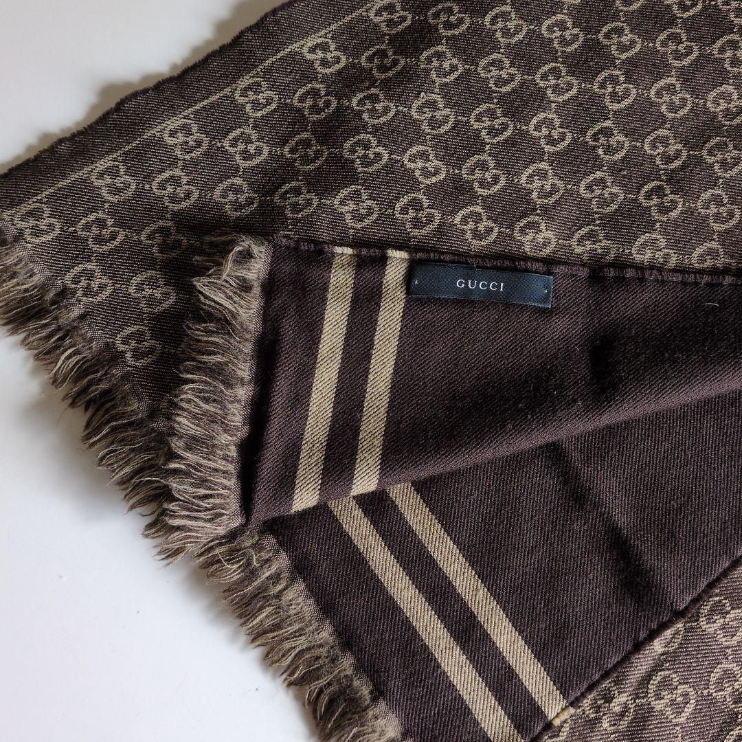 Gucci ブラウン GGパターン マフラー