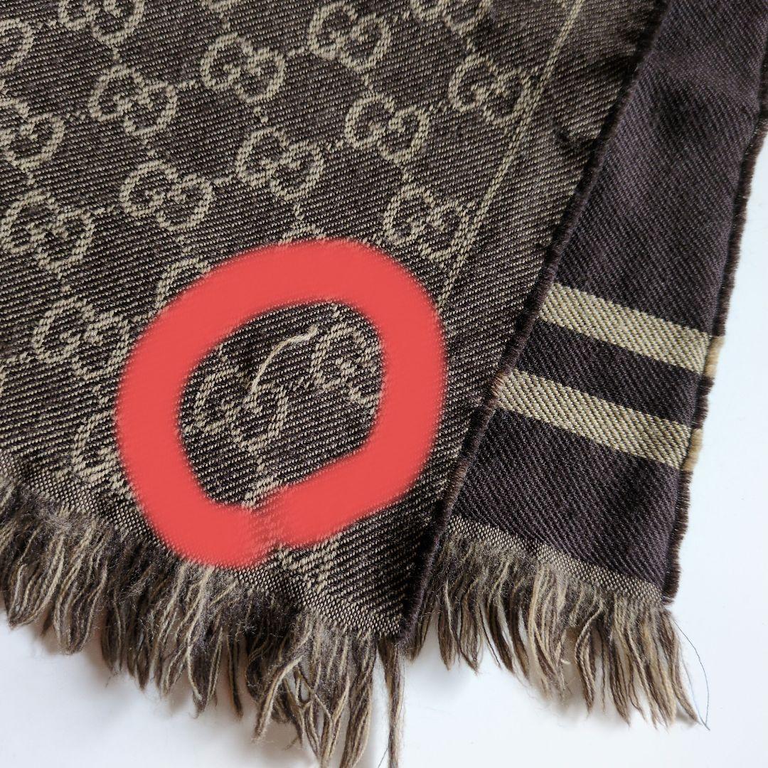 Gucci ブラウン GGパターン マフラー