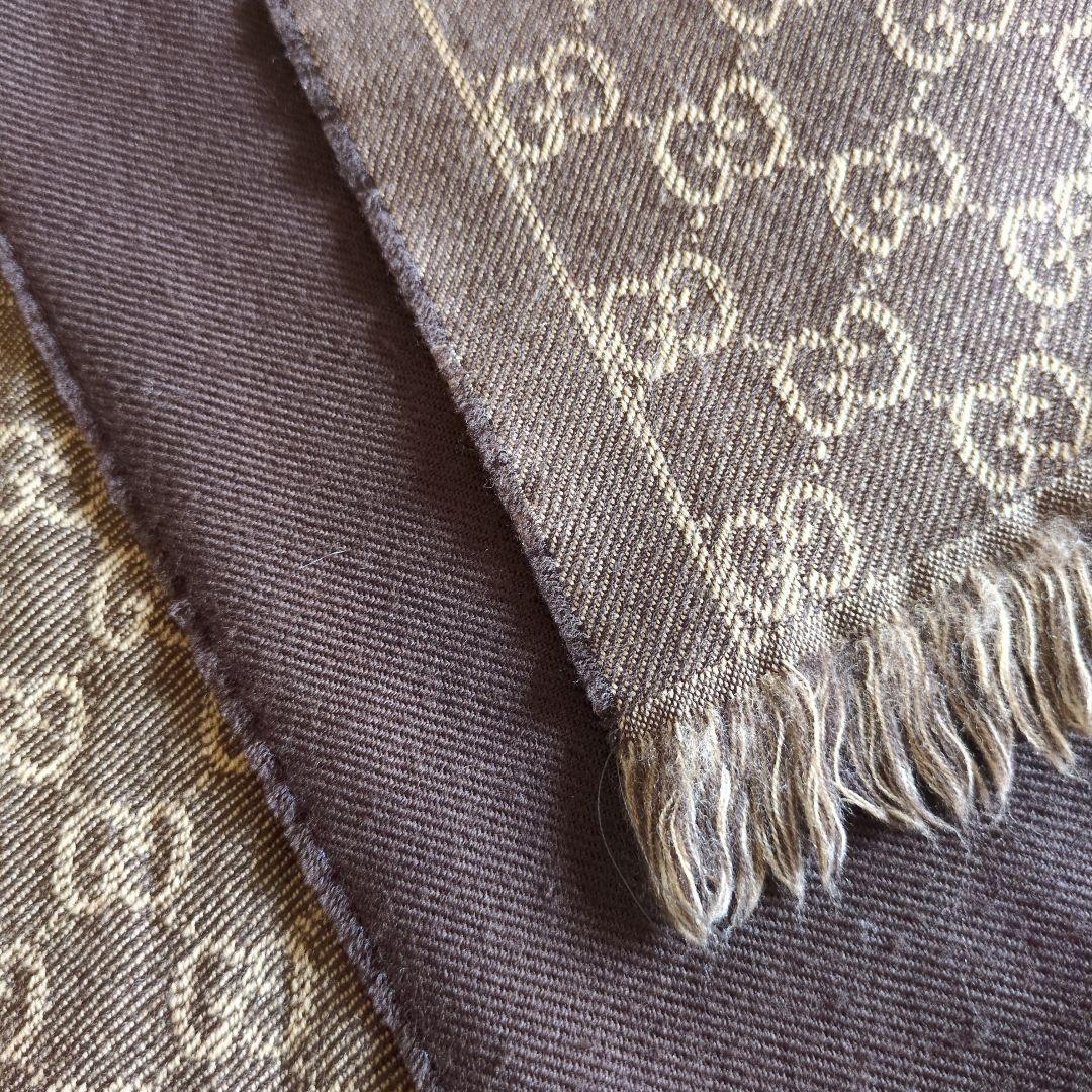 Gucci ブラウン GGパターン マフラー