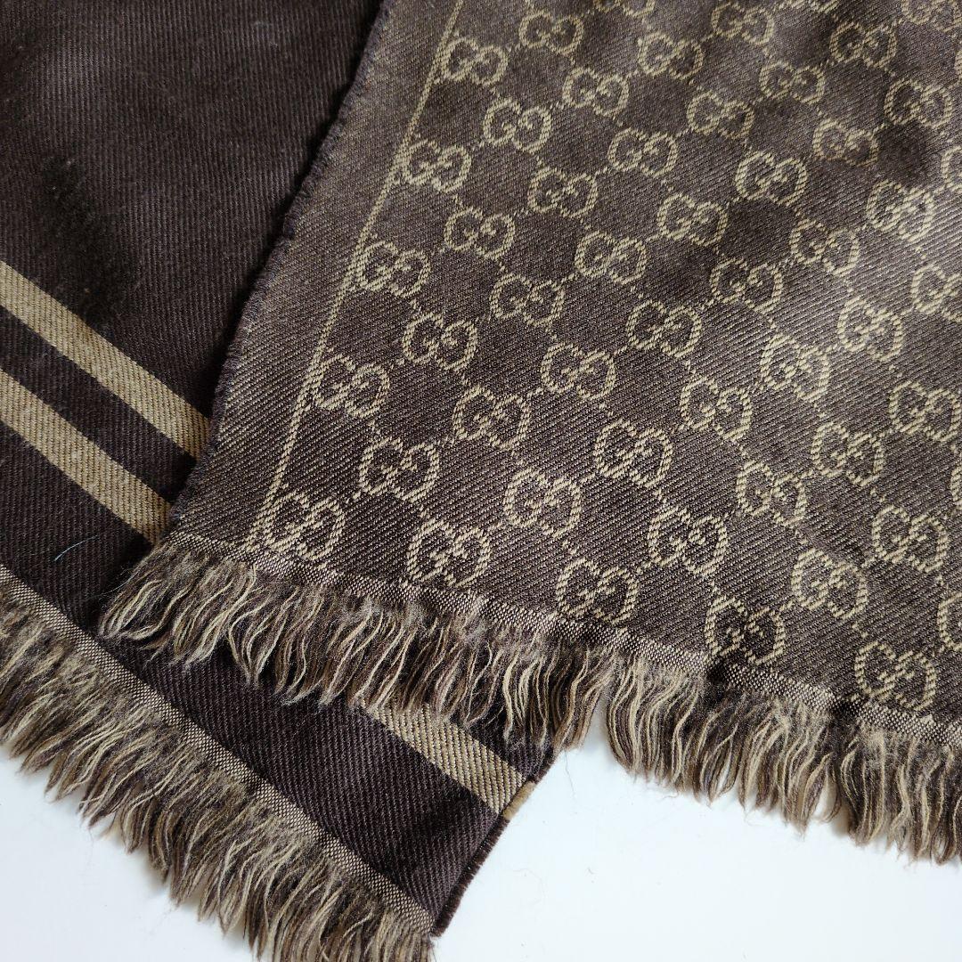 Gucci ブラウン GGパターン マフラー