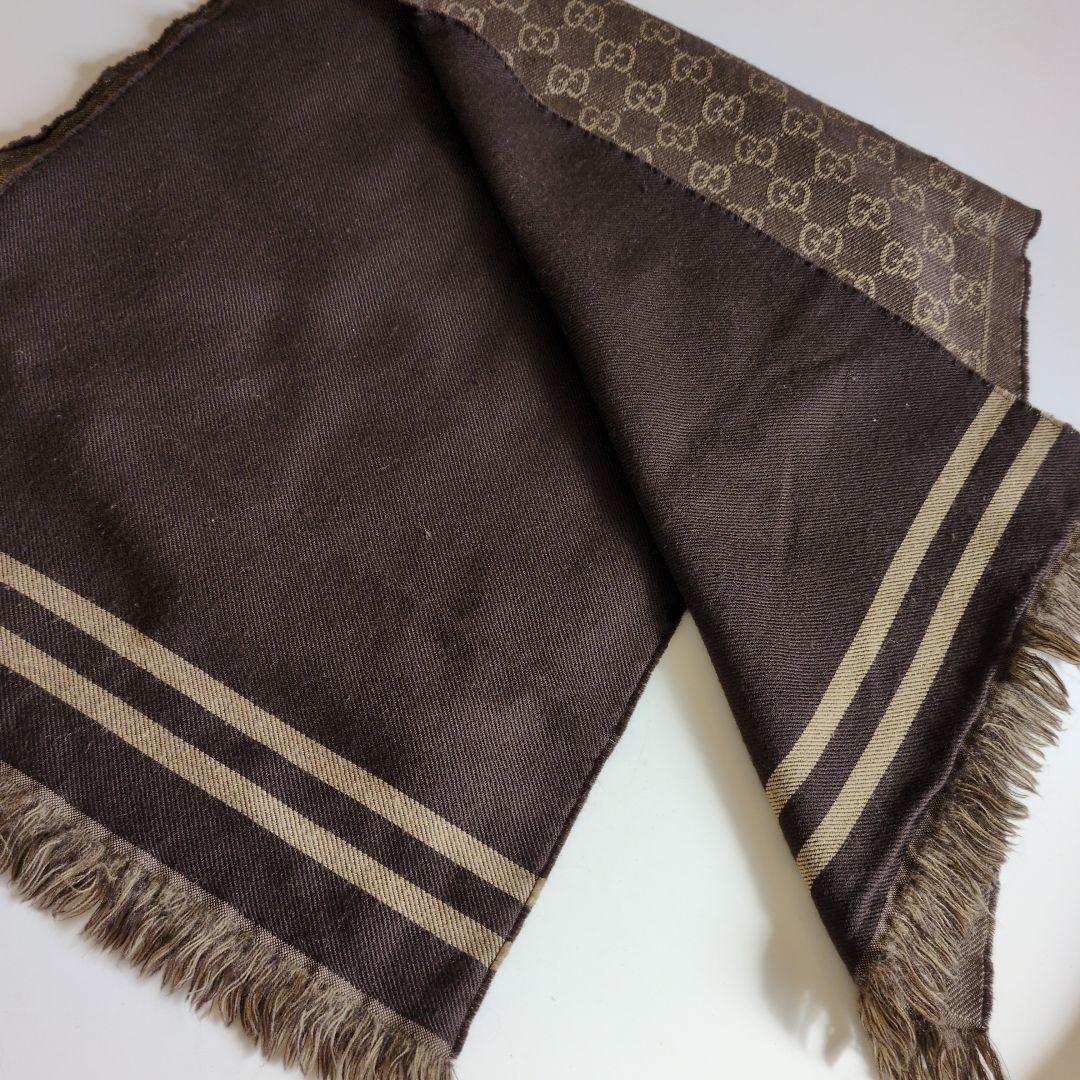 Gucci ブラウン GGパターン マフラー