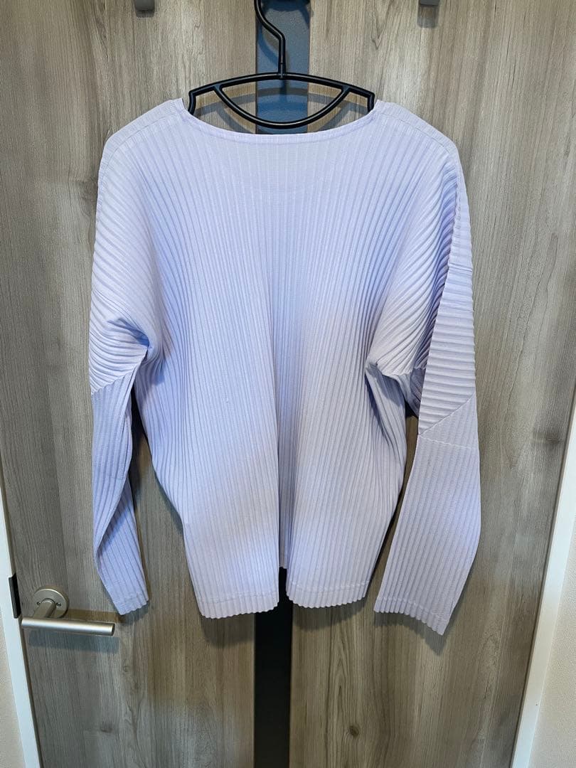 プリーツカットソー　オムプリッセイッセイミヤケ　サイズ2 紫