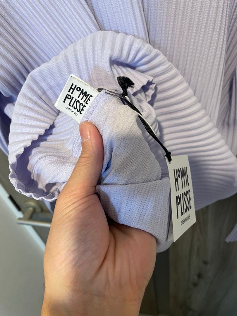 プリーツカットソー　オムプリッセイッセイミヤケ　サイズ2 紫