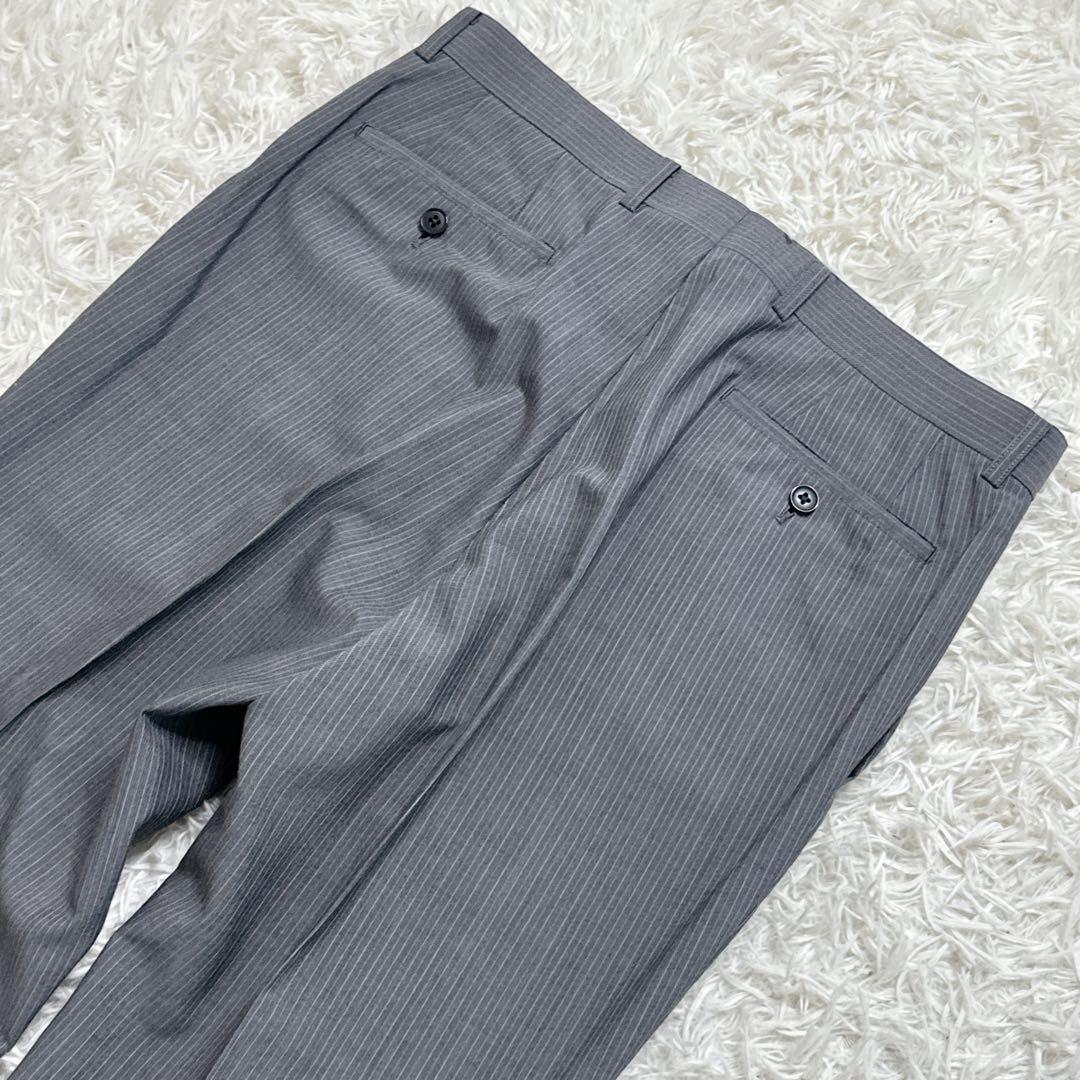 ✨未使用級✨　３P　２パンツ　WASHABLE　170　L　ストライプ　グレー
