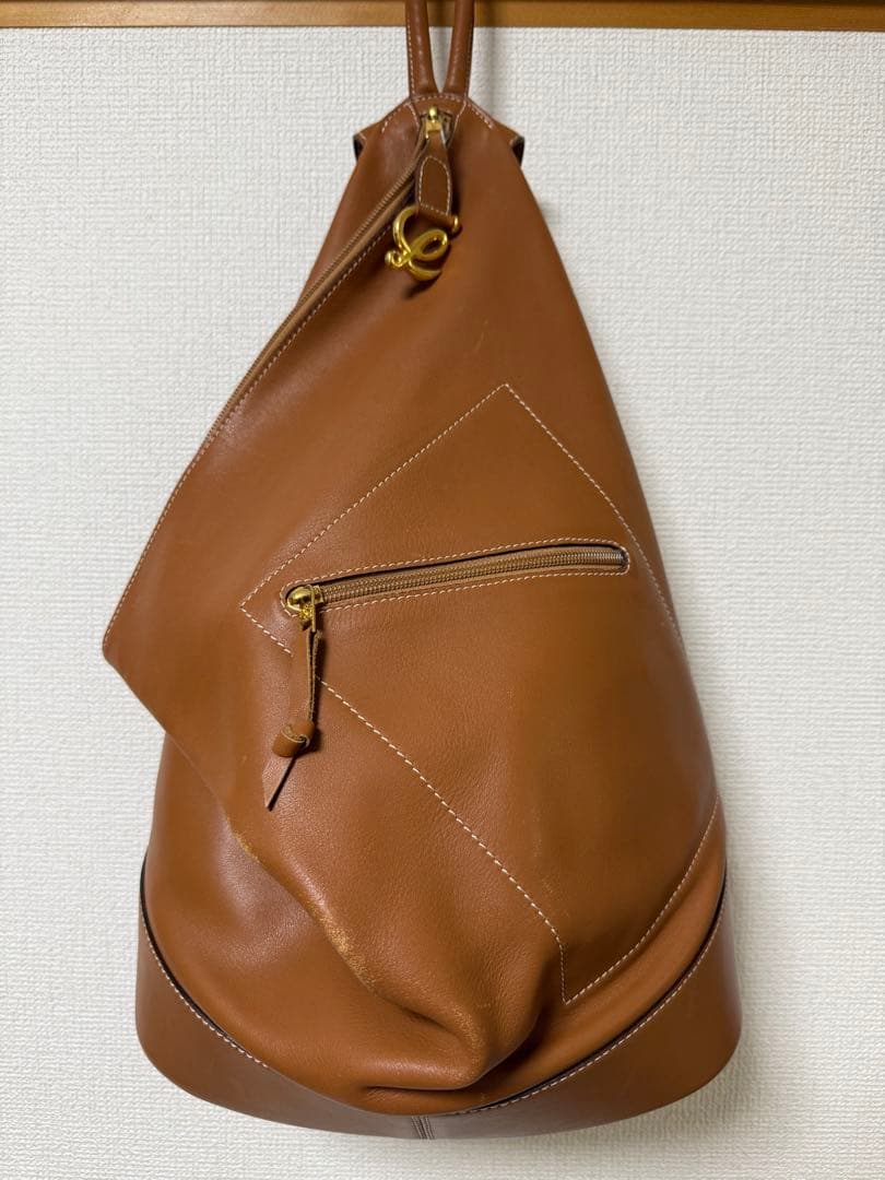 ロエベ アントン リュックサック ポーチ付 レザー