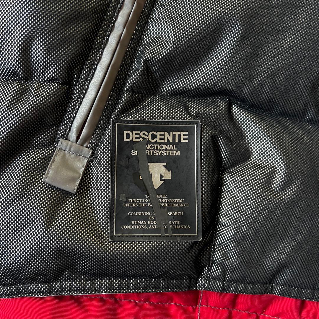 DESCENTE デサント 上L 下XL スキーウェア 上下 セットアップ 赤黒