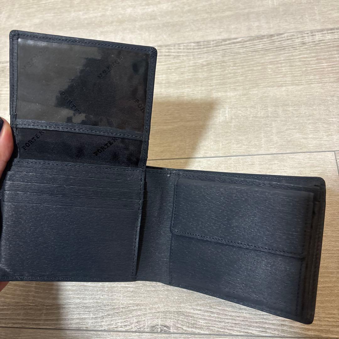 【新品】ポーター　ネイビー　二つ折り財布　PORTER