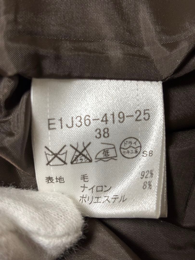 BURBERRY BLUE LABELウールツイードチェック半袖ワンピース