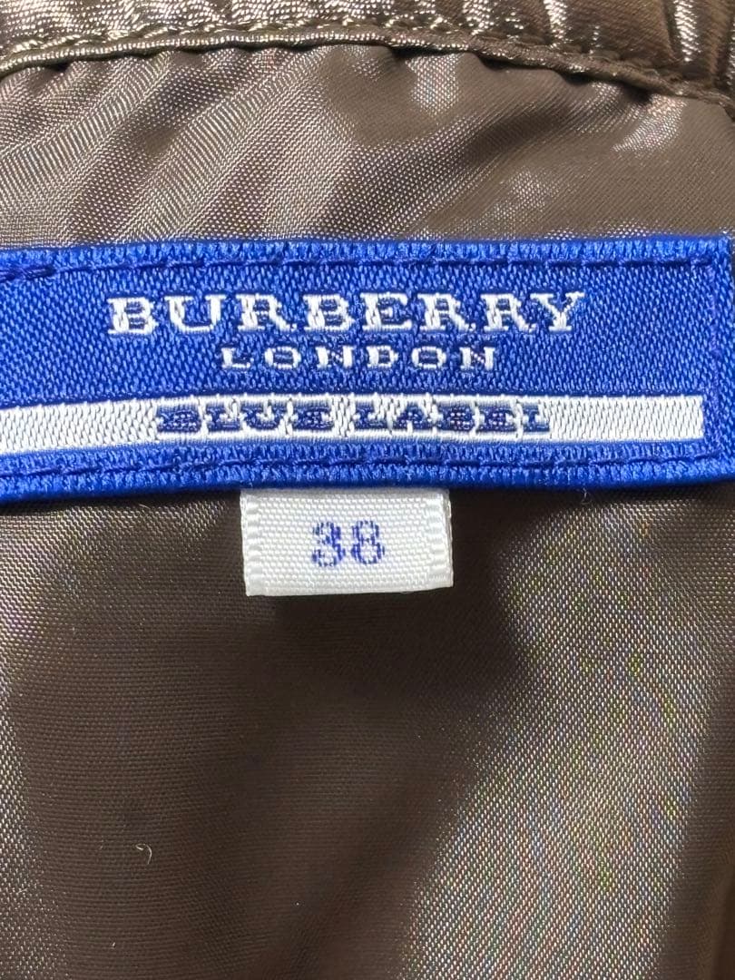 BURBERRY BLUE LABELウールツイードチェック半袖ワンピース