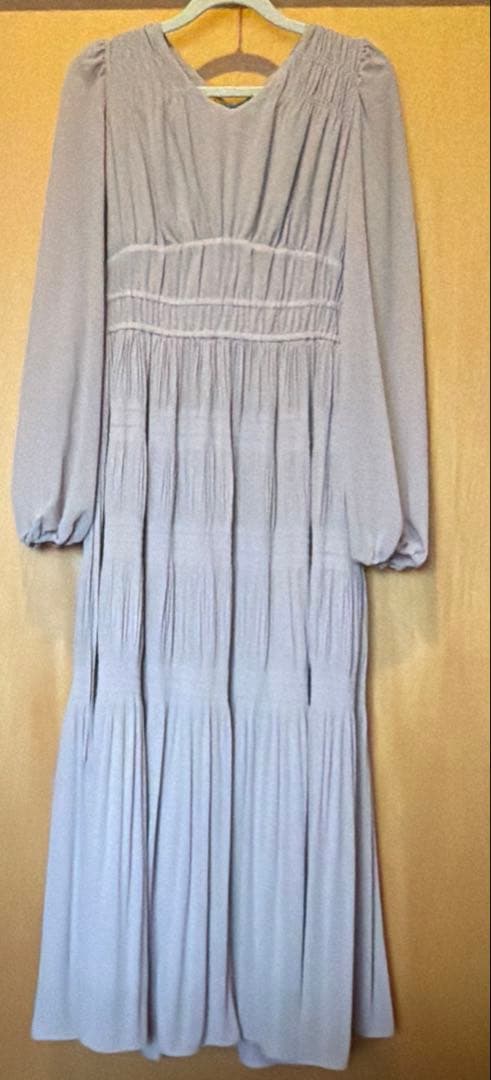 ワンピース Majolica Pleated Chiffon Long Dress