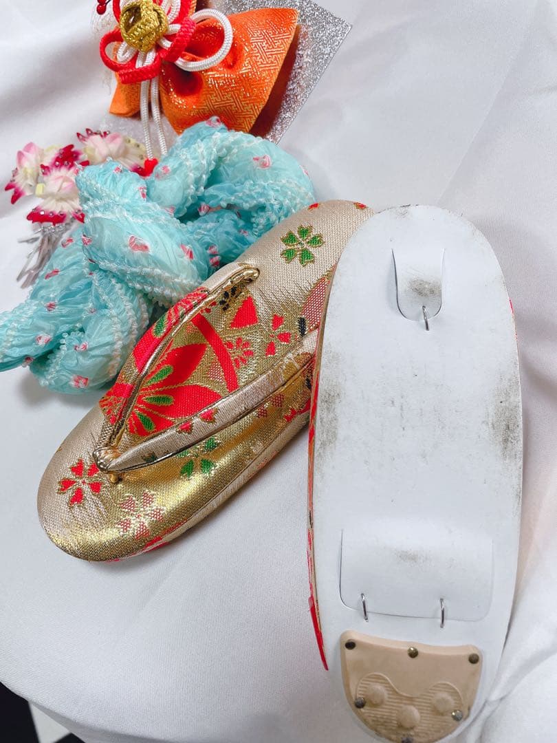 七五三5歳様薄ピンクの正絹鞠紋様