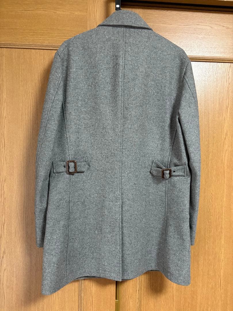 BARNEYS NEW YORKメンズハーフコートウールカシミヤピーコートグレー