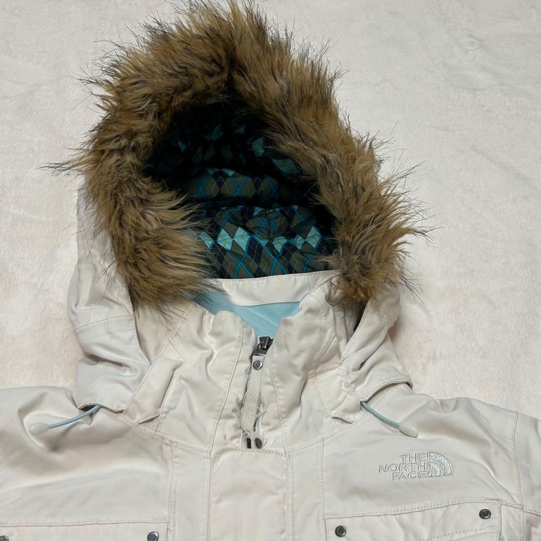 THE NORTH FACE レディース スノージャケット 白 アーガイル柄