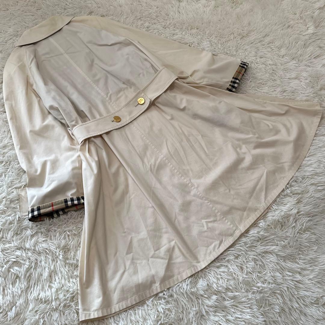 白タグ バーバリーズ ステンカラーコート 金ボタン アーカイブ刺繍 ノバチェック
