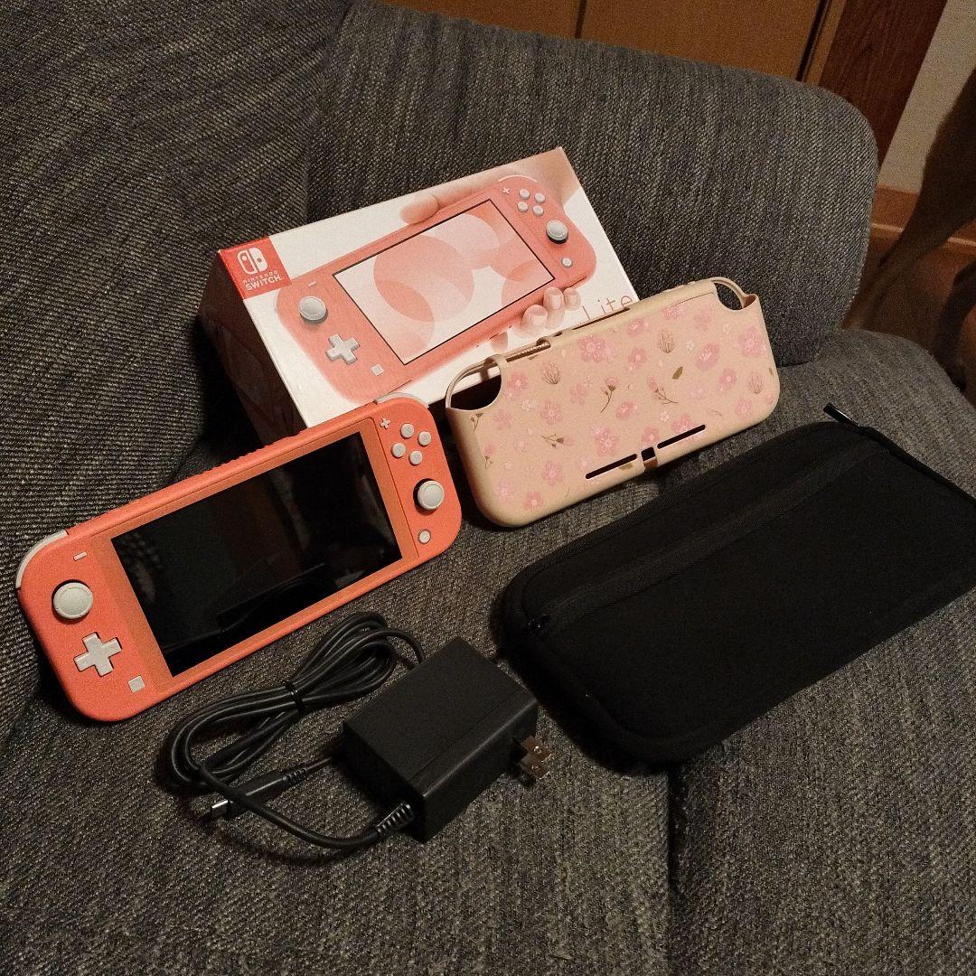 Nintendo Switch Lite ピンク 本体 充電器 ケース付き