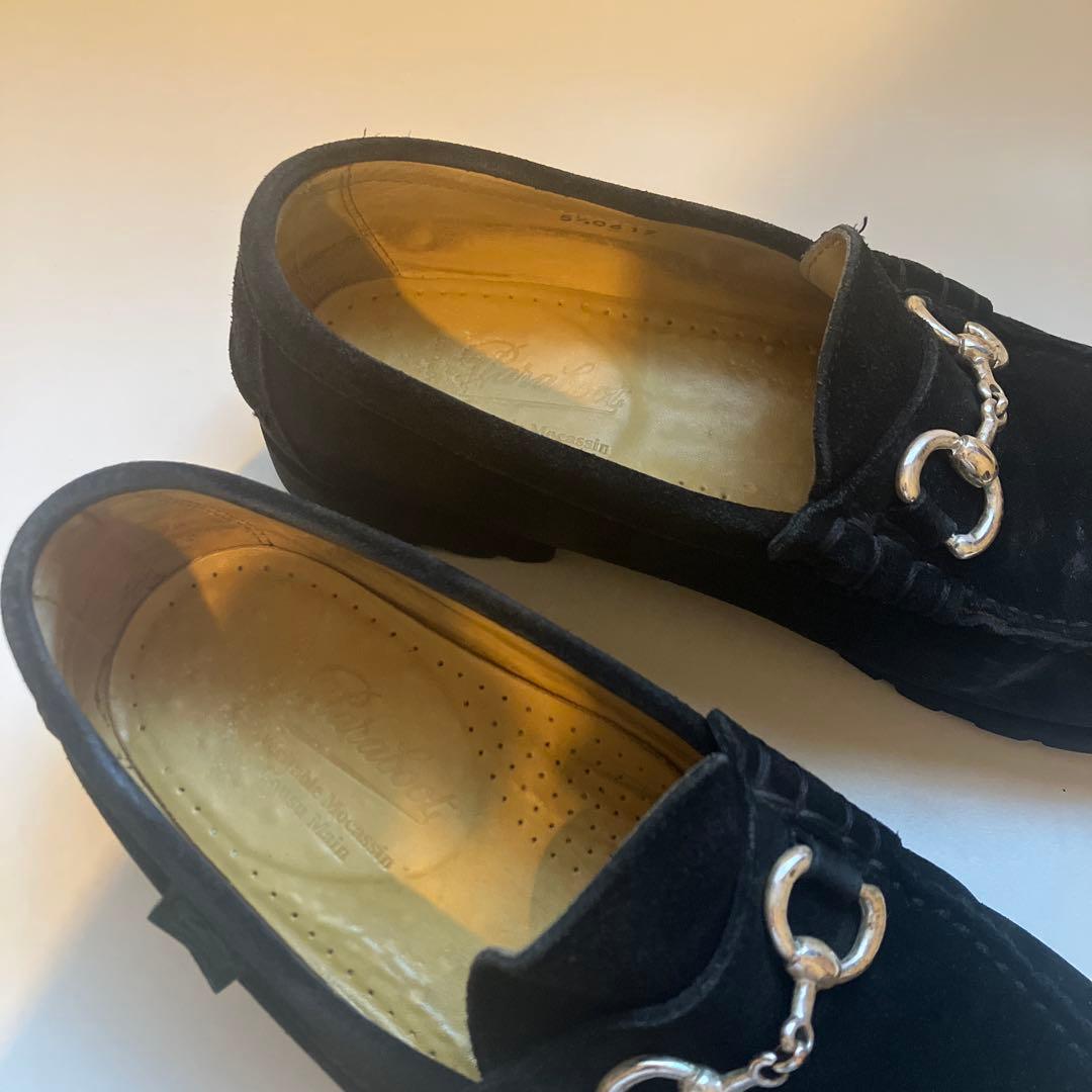 限定値下げ中　PARABOOT ブラック スエード ビットローファー　パラブーツ