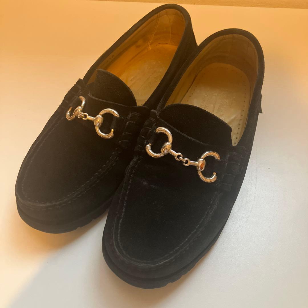 限定値下げ中　PARABOOT ブラック スエード ビットローファー　パラブーツ