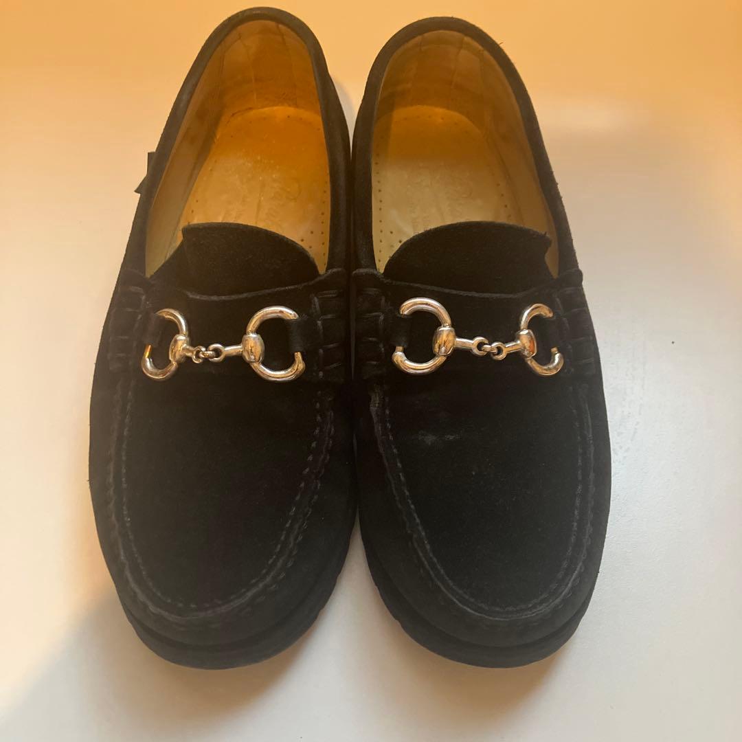 限定値下げ中　PARABOOT ブラック スエード ビットローファー　パラブーツ