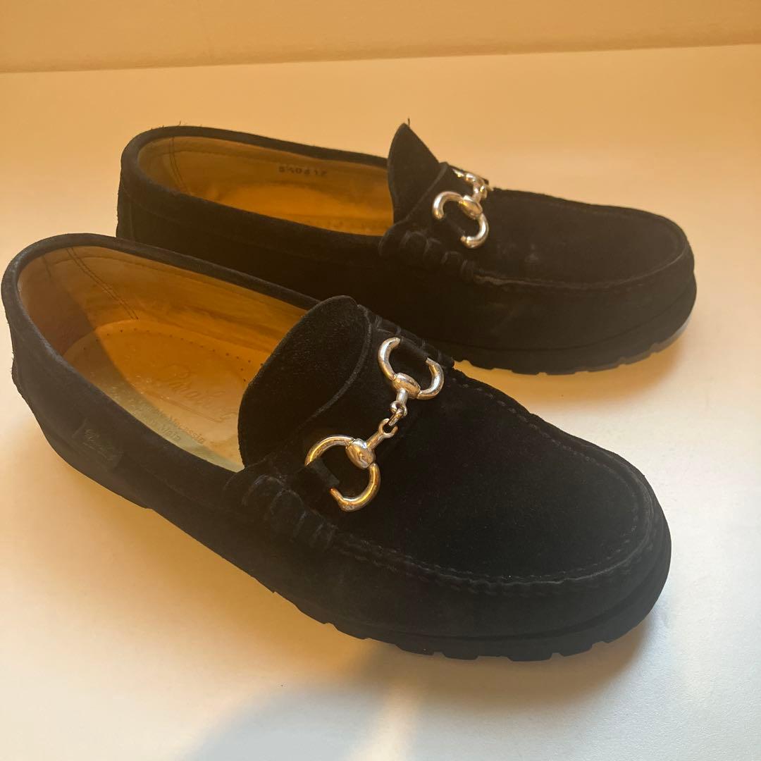 限定値下げ中　PARABOOT ブラック スエード ビットローファー　パラブーツ