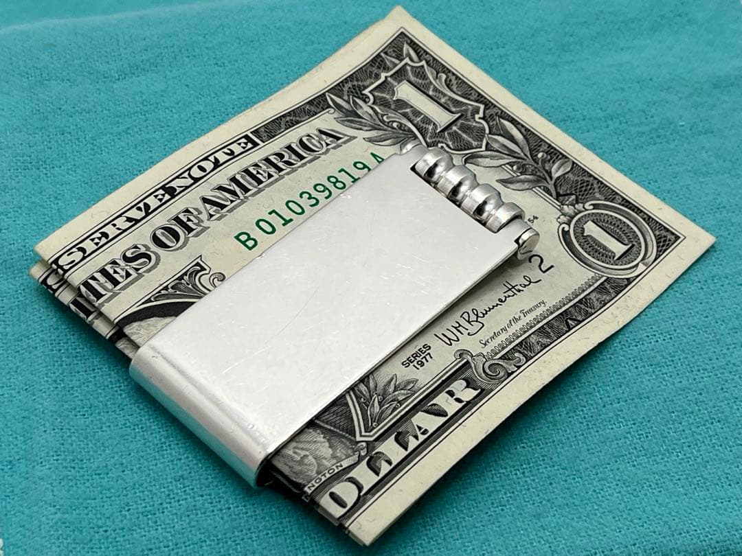 h292 超希少　ティファニー　マネークリップ　ローラー　シルバー　925