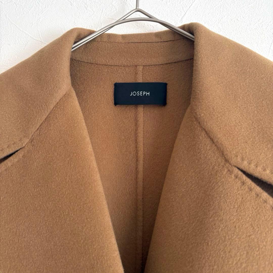 JOSEPH ウールシルク混 ライトダブルフェイス ショート丈コート 36