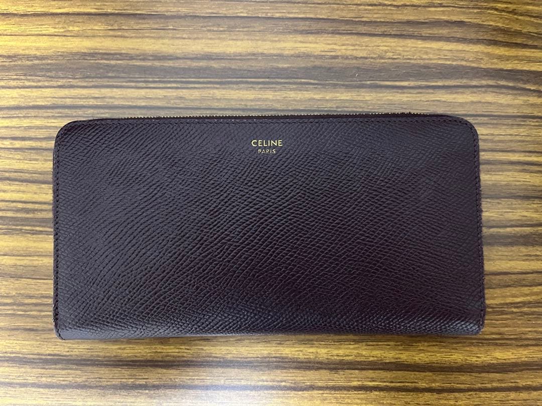 CELINE セリーヌ 長財布 ラウンドファスナー バーガンディ