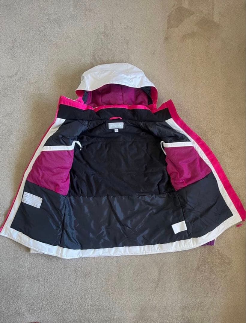 子ども用 スキーウェア ホワイト/ピンク/レインボー