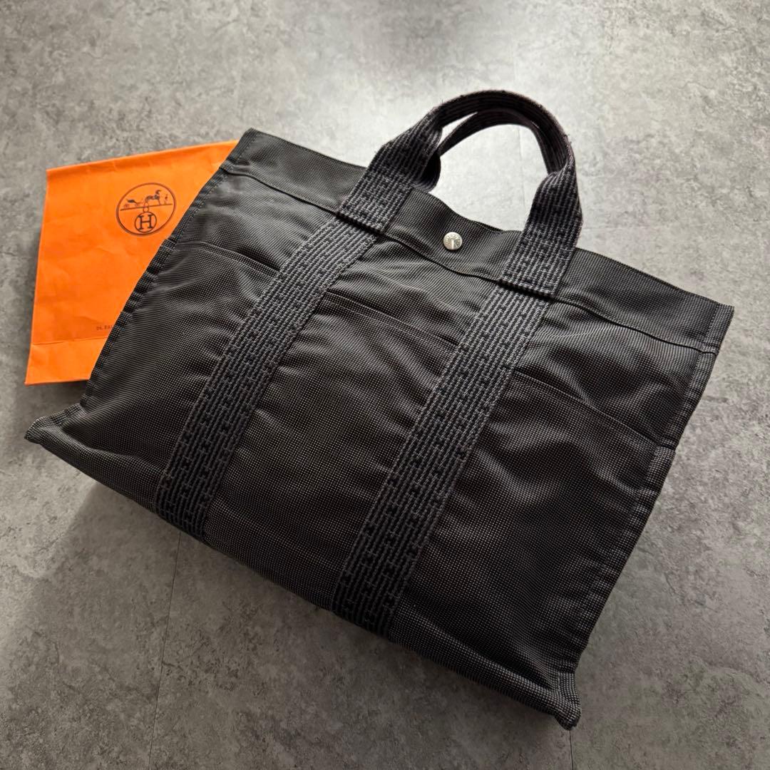 【カデナ付】HERMES エルメス　エールライン　MM トートバッグ　A4PC可