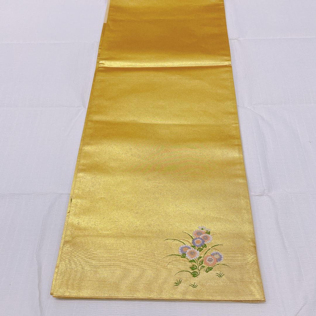 ★4063★ 袋帯 ゴールド お太鼓柄　フォーマル用