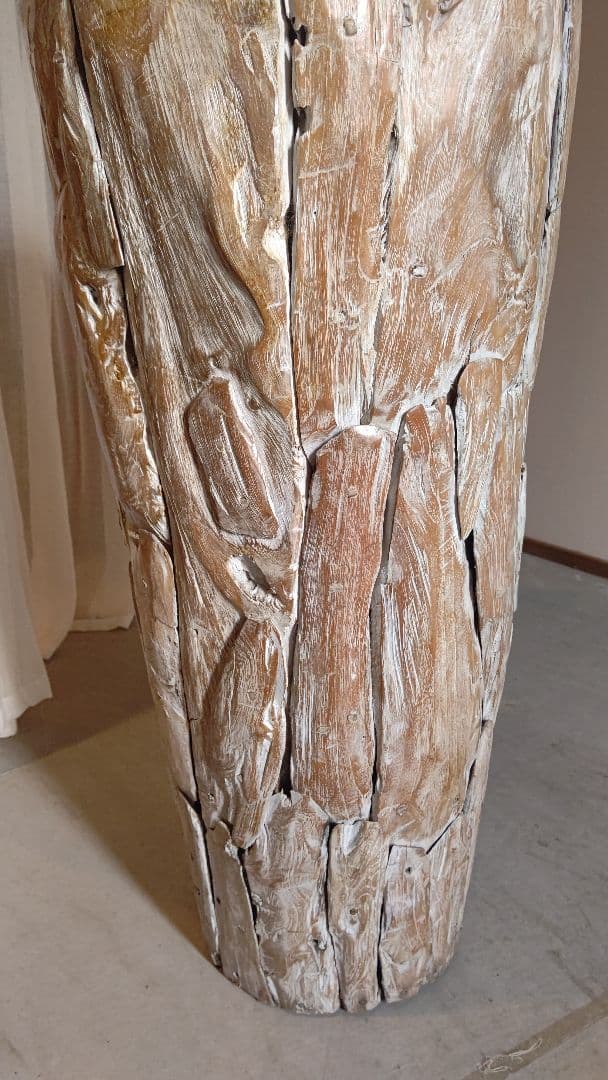 壺 フラワーベース オールドチーク 古木 バリ島 アジアンインテリア