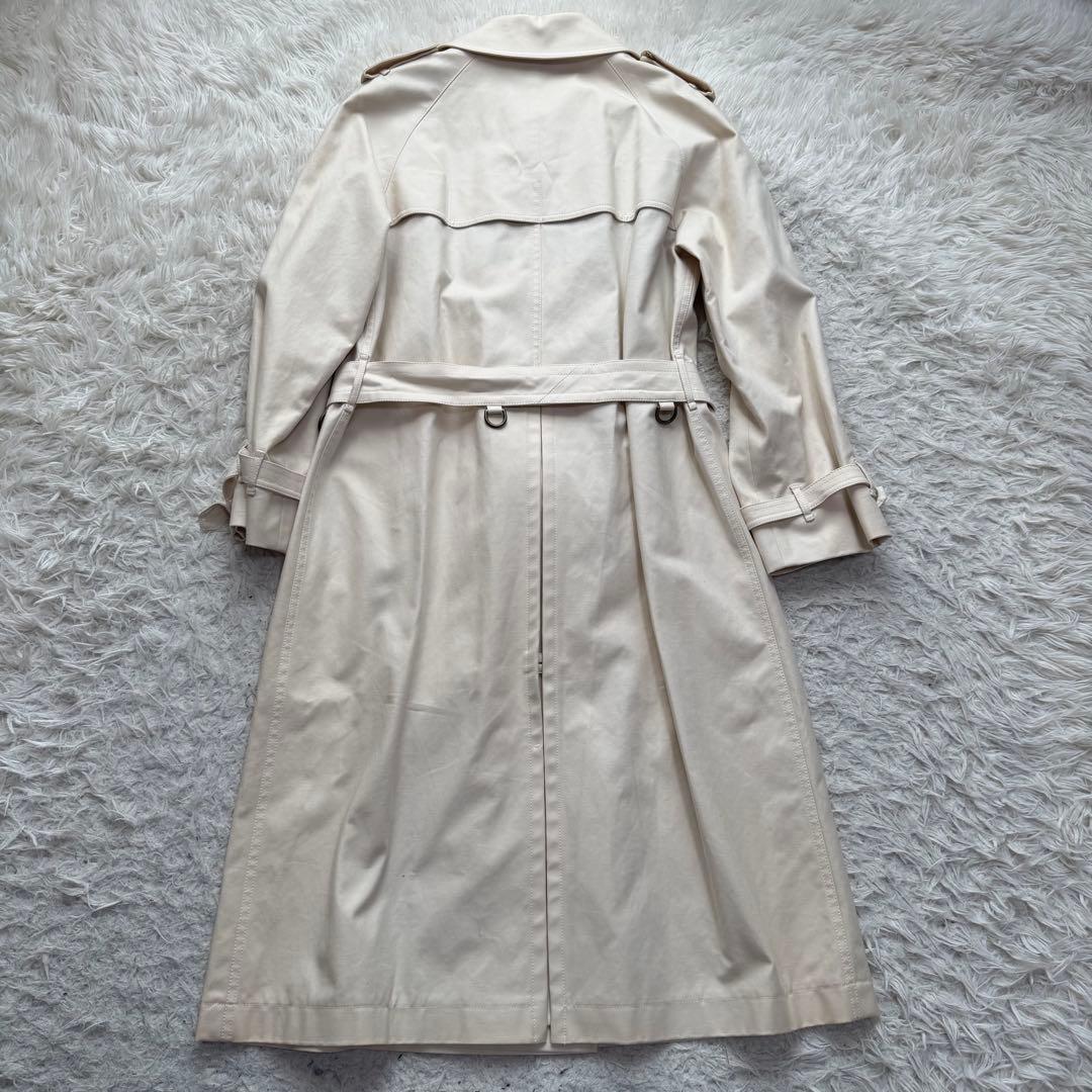 美品Lサイズ相当　アクアスキュータム　ダブルトレンチコート　ロング　チェック