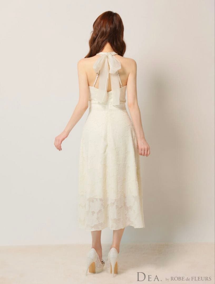 Dea ローブドフルール ロングドレス アイボリー