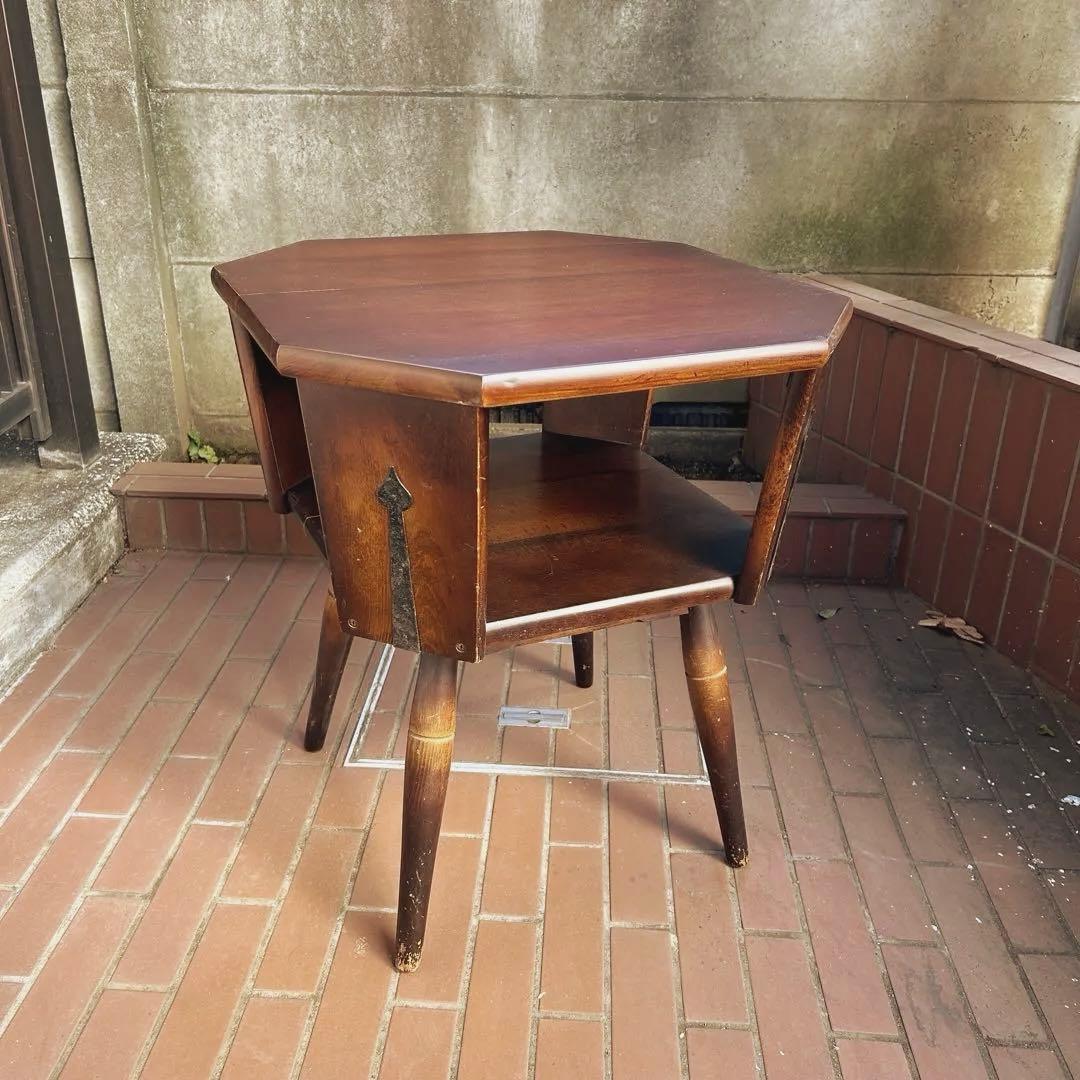 飛騨産業 キツツキマーク octagon table カフェテーブル