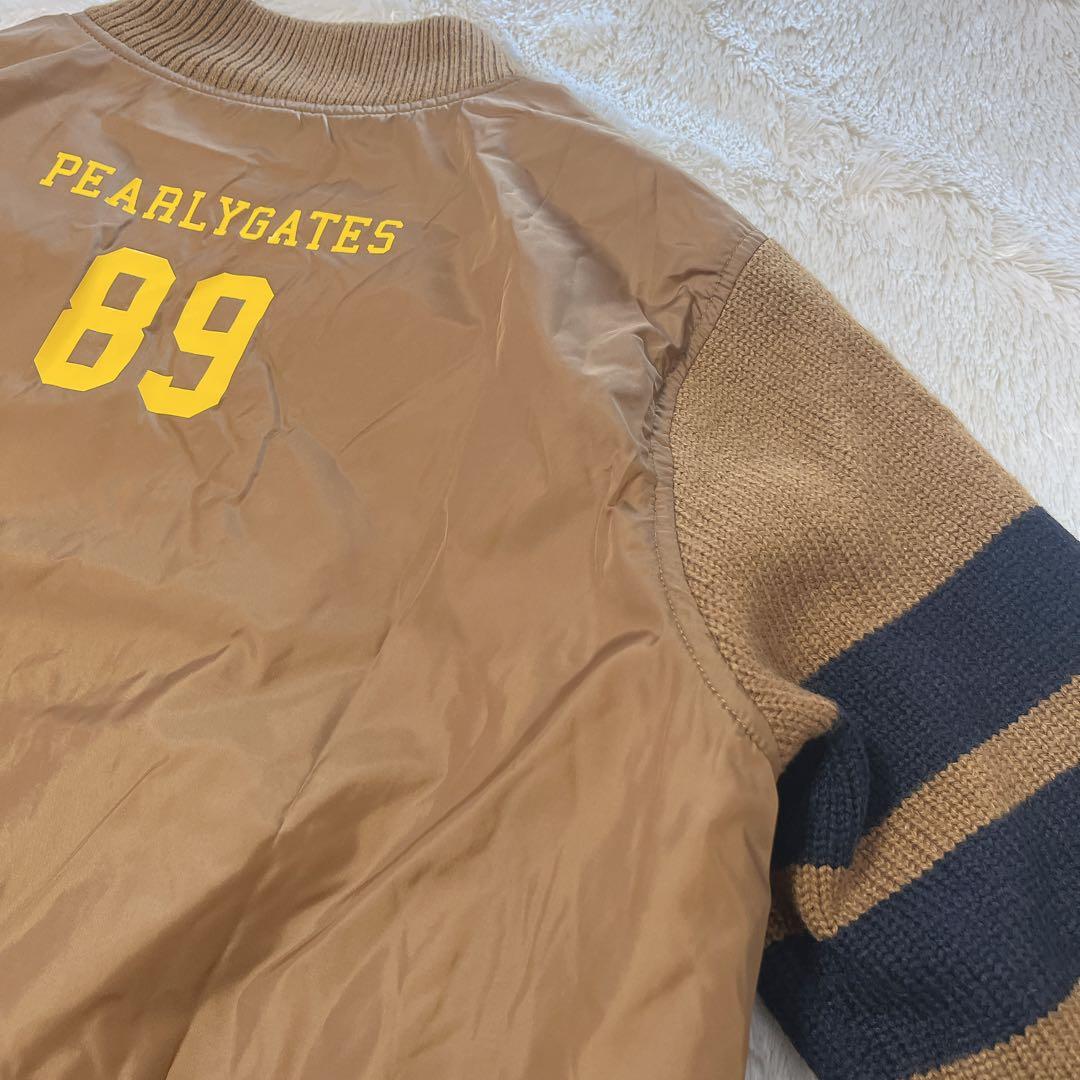 パーリーゲイツ　ハーフジップ　中綿　ブルゾン　ニット切替